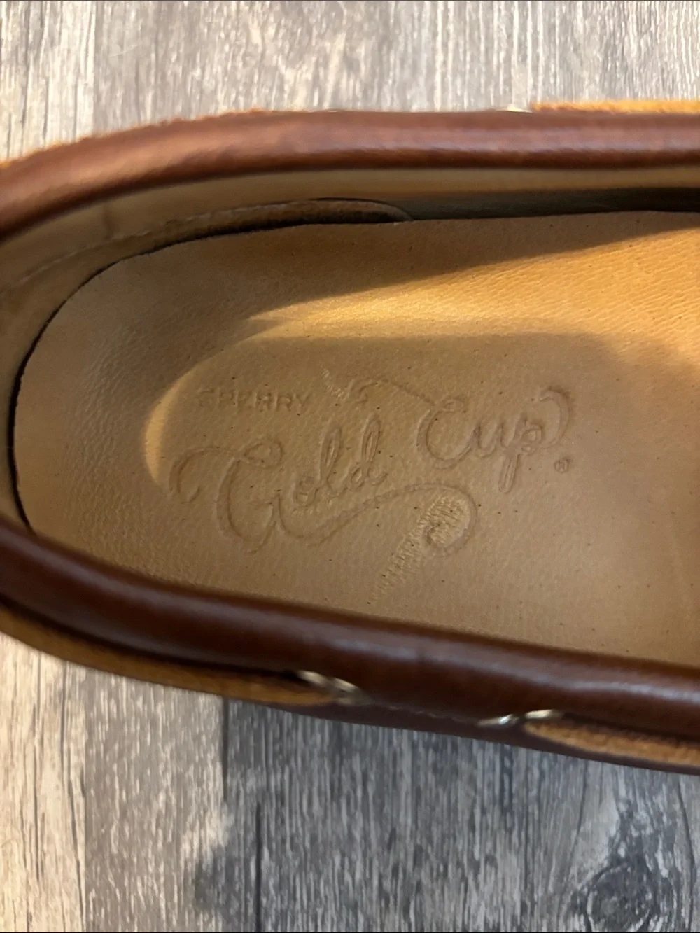 Sperry Men's Chestnut Brown Leather Gold Cup™ Harpswell 2-Eye Driver